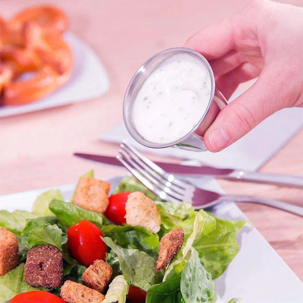 Salad Dressing Syrup Bowl Dining Stainless Steel Condiment Sauce Cups Dipping Container Holder Household Restaurants BBQ Tooll
Salad Dressing Syrup Bowl Dining Stainless Steel Condiment Sauce Cups Dipping Container Holder Household Restaurants BBQ Tooll