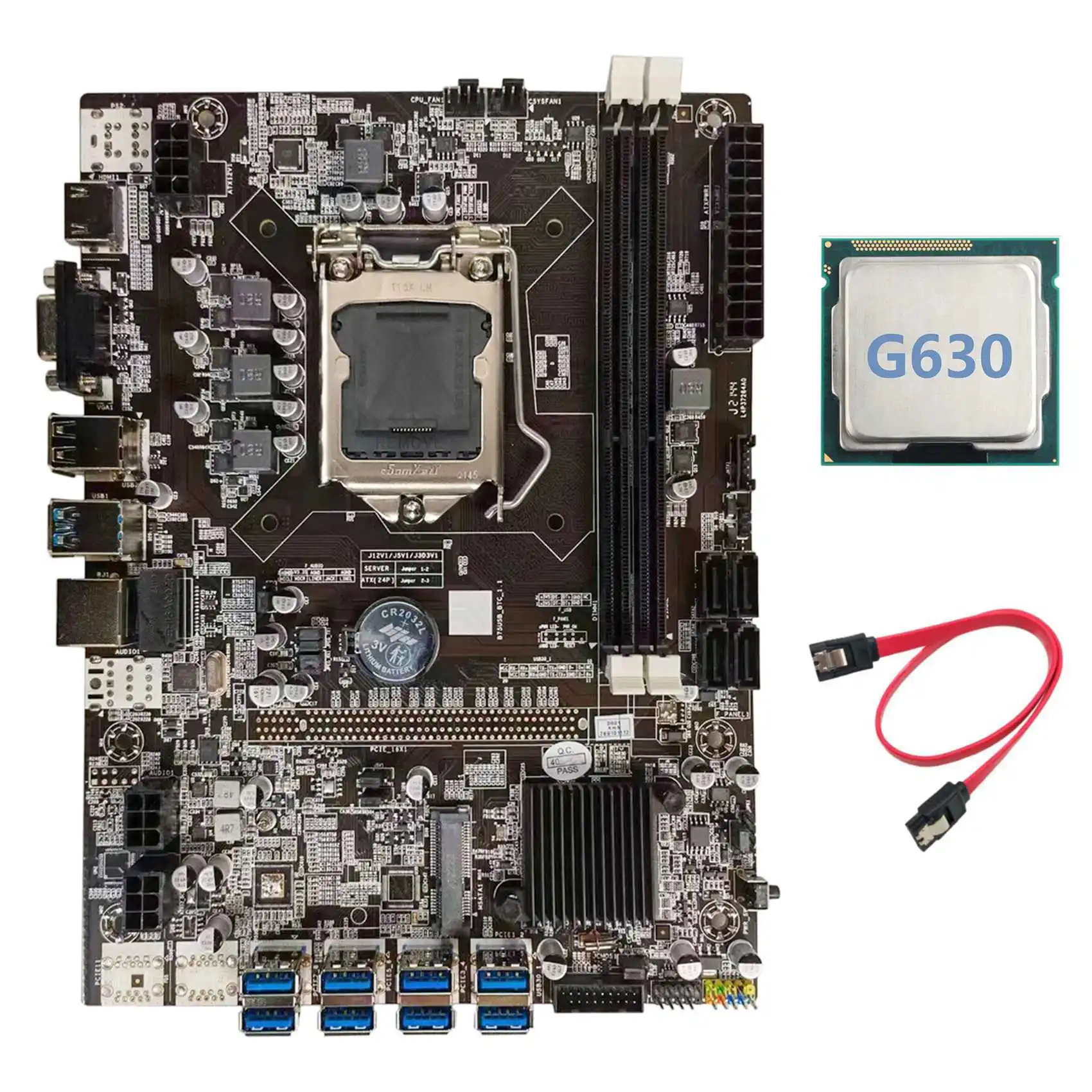 Материнская плата B75 для майнинга BTC + процессор G630 + кабель SATA LGA1155 8xpcie USB адаптер DDR3 MSATA B75 USB Майнер материнская плата
Материнская плата B75 для майнинга BTC + процессор G630 + кабель SATA LGA1155 8xpcie USB адаптер DDR3 MSATA B75 USB Майнер материнская плата