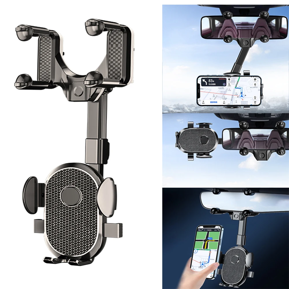 360°Rearview Mirror Phone Holder for Car Mount Phone and GPS Holder Car Phone Holder Stand Adjustable Support Cell Phone Bracket
360°Rearview Mirror Phone Holder for Car Mount Phone and GPS Holder Car Phone Holder Stand Adjustable Support Cell Phone Bracket