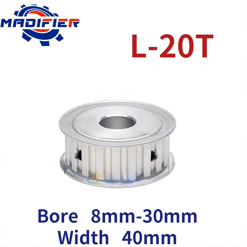 AF type 20 Teeth two-sided flat L Timing pulley hole 8/10/12/14/15/16/17/18/19/20/22/24/25/28/30mm for Width 40mm
AF type 20 Teeth two-sided flat L Timing pulley hole 8/10/12/14/15/16/17/18/19/20/22/24/25/28/30mm for Width 40mm