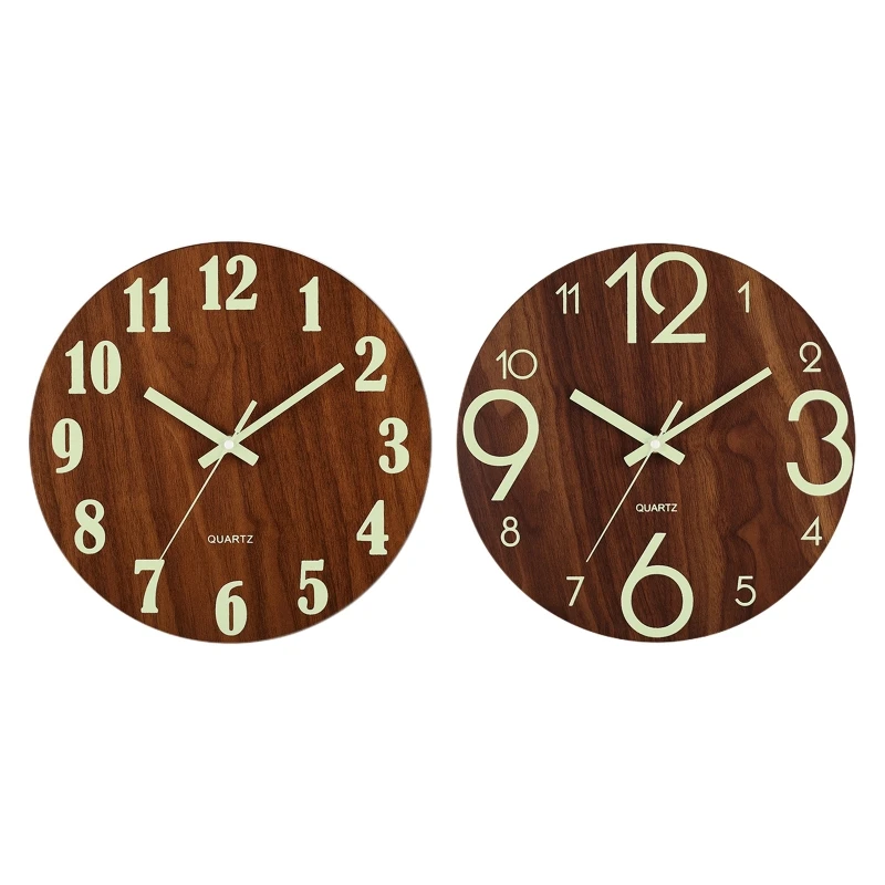 Round Wall Clock 12 Inch Luminous Silent Wood Grain Time Clocks Crafts for Home Bedroom Living Room Decoratio
Round Wall Clock 12 Inch Luminous Silent Wood Grain Time Clocks Crafts for Home Bedroom Living Room Decoratio