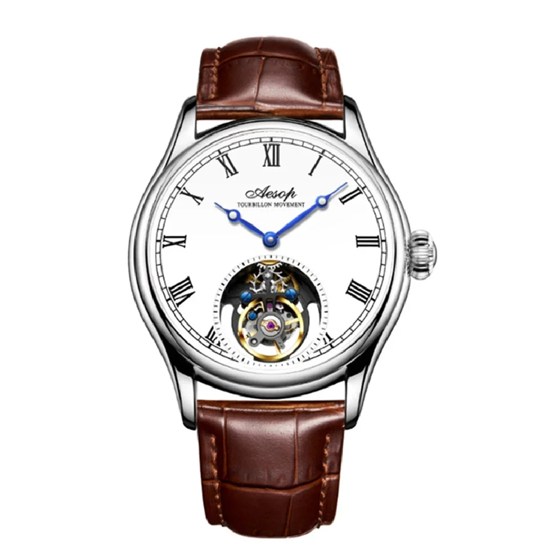 AESOP Business Men's Flying Tourbillon Skeleton Watch Sapphire Waterproof Men Mechanical Wristwatches Male Clocks
AESOP Business Men's Flying Tourbillon Skeleton Watch Sapphire Waterproof Men Mechanical Wristwatches Male Clocks