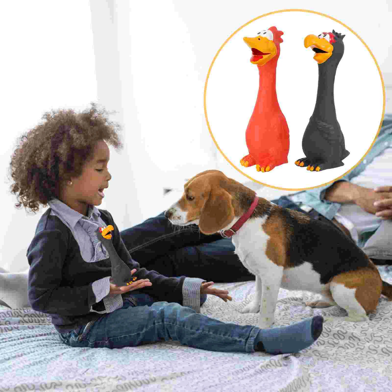

Toy Toys Dog Pet Squeaky Chicken Chewing Screaming Teething Interactive Puppy Sound Molar Chew Training Plaything Cats Bite