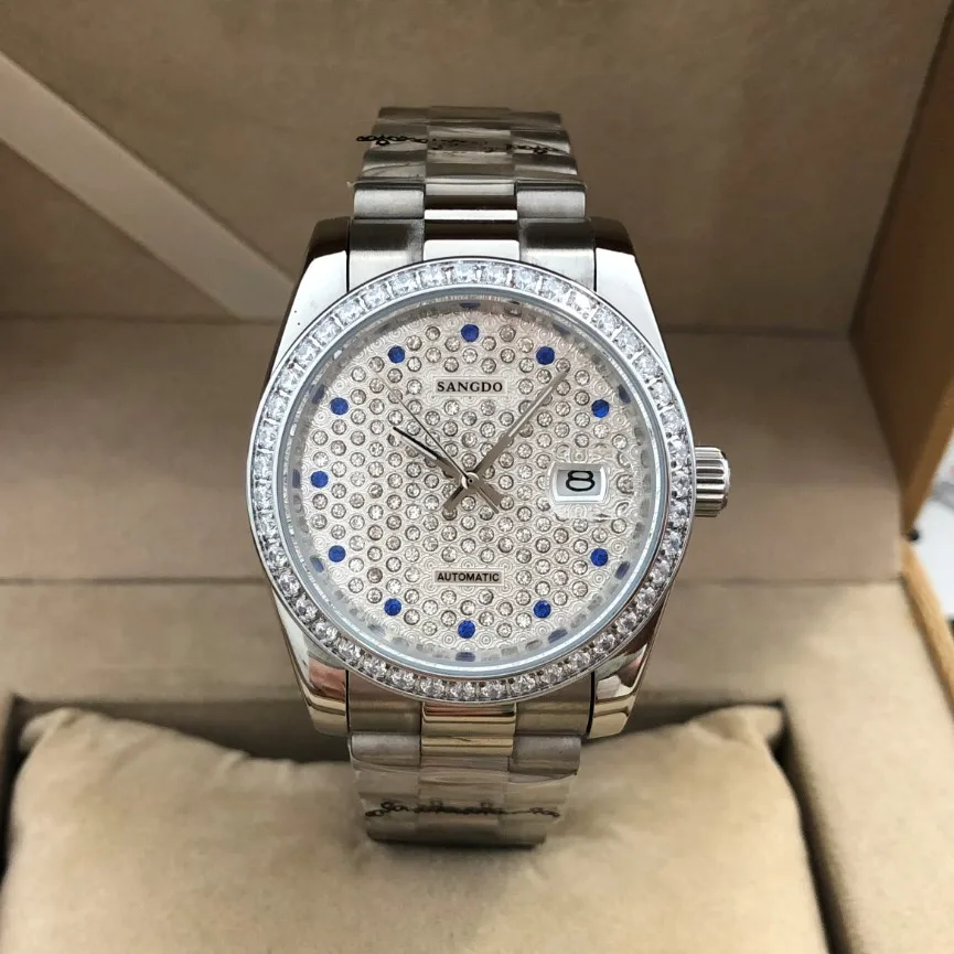 Мужские механические часы Sangdo HK8215 с автоподзаводом, 36,5 мм, циферблат Babysbreath из нержавеющей стали, роскошный подарок
Мужские механические часы Sangdo HK8215 с автоподзаводом, 36,5 мм, циферблат Babysbreath из нержавеющей стали, роскошный подарок