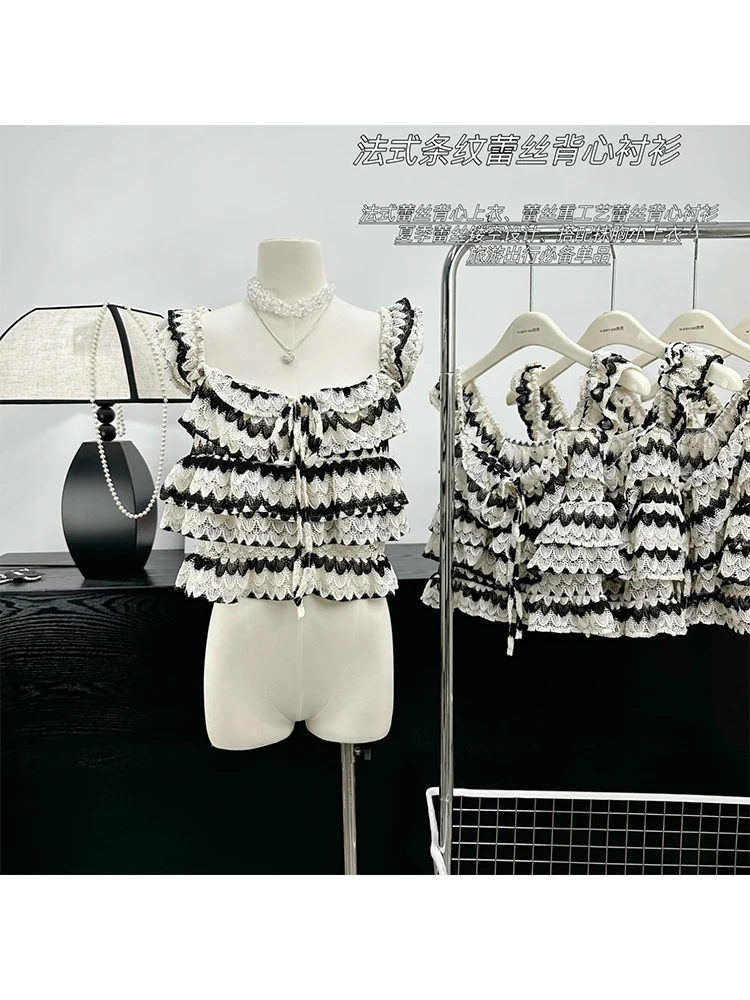Women Striped Blouse Shirt Short Sleeve Top Korean Fashion Off Shoulde Black Shirt Y2k Loose Kawaii Shirt Ladies Elegant Vintage 
Women Striped Blouse Shirt Short Sleeve Top Korean Fashion Off Shoulde Black Shirt Y2k Loose Kawaii Shirt Ladies Elegant Vintage