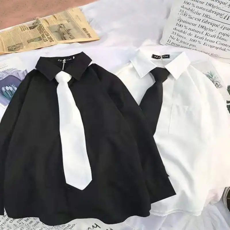 JMPRS White Women Shirts Fashion JK Preppy Style Long Sleeve Tops Fall Japan Long Sleeve Girls Harajuku Button Up Black Shirt
JMPRS White Women Shirts Fashion JK Preppy Style Long Sleeve Tops Fall Japan Long Sleeve Girls Harajuku Button Up Black Shirt