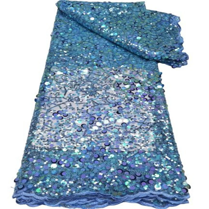 High Quality African Lace Fabric Sky Blue 3D Sequins French Net Embroidery Tulle Lace Fabric For Nigerian Wedding Party Dress
High Quality African Lace Fabric Sky Blue 3D Sequins French Net Embroidery Tulle Lace Fabric For Nigerian Wedding Party Dress