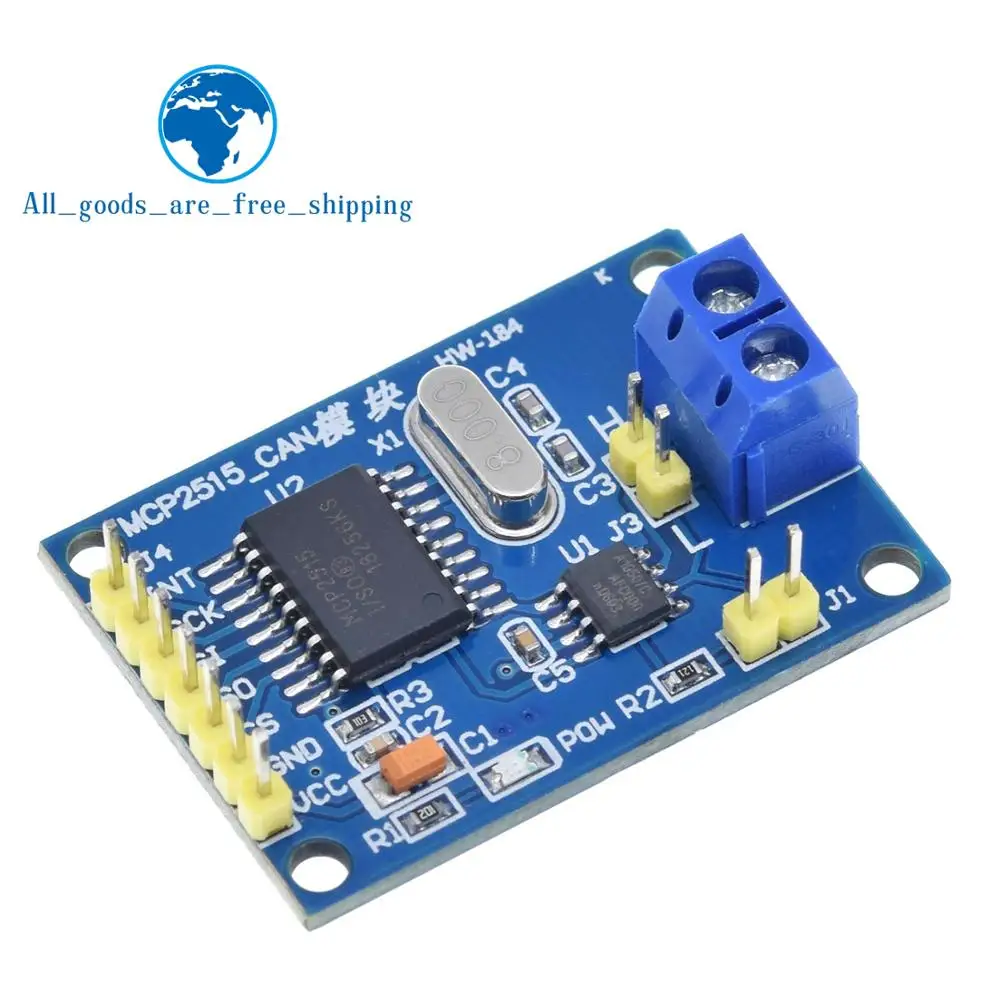 1/3 шт. MCP2515 CAN шина модуль плата TJA1050 приемник SPI для 51 MCU ARM контроллер новый 
1/3 шт. MCP2515 CAN шина модуль плата TJA1050 приемник SPI для 51 MCU ARM контроллер новый