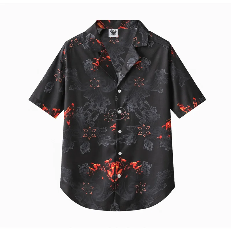 European and American men's wear summer 2022 new Short sleeve suit collar single breasted vintage print Fashion shirt
European and American men's wear summer 2022 new Short sleeve suit collar single breasted vintage print Fashion shirt