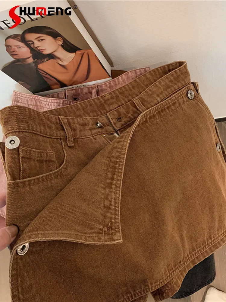 Casual Female Multi-Button Design Denim Short Skirt 2023 New Women Spring Retro Women's High Waist A- Line Hip-Wrapped Skirts
Casual Female Multi-Button Design Denim Short Skirt 2023 New Women Spring Retro Women's High Waist A- Line Hip-Wrapped Skirts