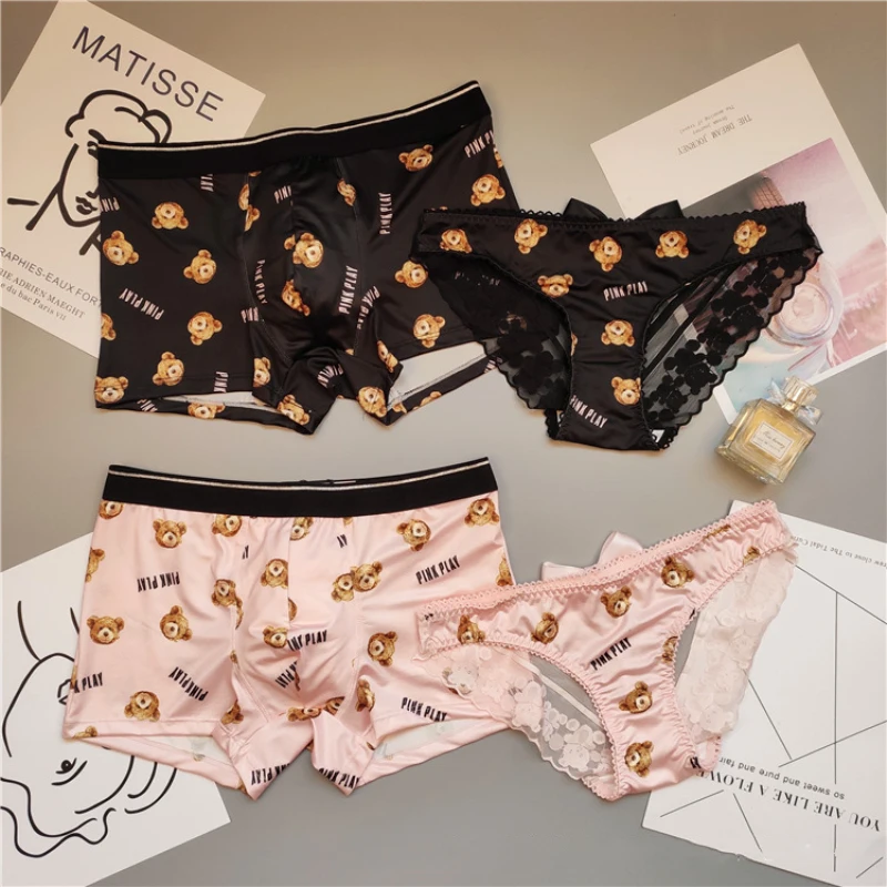 New Cartoon Printing Couple's Panties Cute Soft Breathable Underwear Fashion Ice Silk Fabric Triangle Low Waist Underwear 
New Cartoon Printing Couple's Panties Cute Soft Breathable Underwear Fashion Ice Silk Fabric Triangle Low Waist Underwear