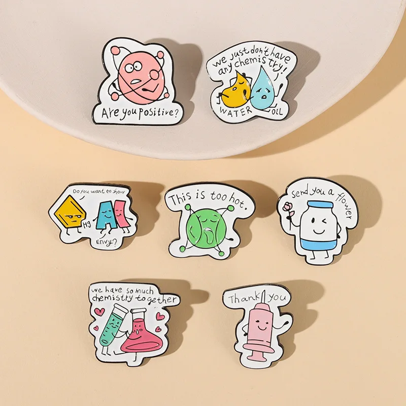 Chemical Pins Medicine Bottle Beaker Molecular Pins Backpack Clothing Accessories Enamel Lapel Pins Brooches Badge Wholesale
Chemical Pins Medicine Bottle Beaker Molecular Pins Backpack Clothing Accessories Enamel Lapel Pins Brooches Badge Wholesale