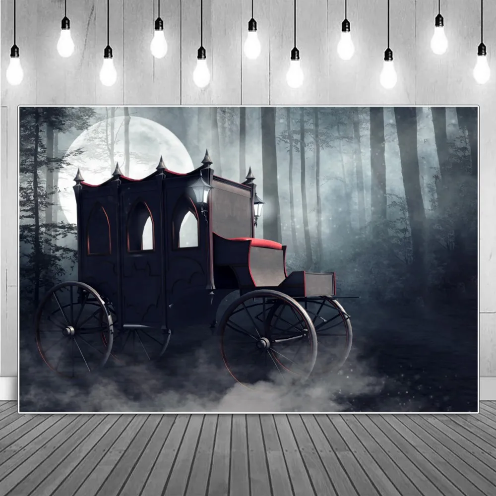 Forest Carriage Baby Photography Backgrounds Fairytale Fog Dark Moon Night Home Party Decoration Photocall Backdrop Studio Props
Forest Carriage Baby Photography Backgrounds Fairytale Fog Dark Moon Night Home Party Decoration Photocall Backdrop Studio Props