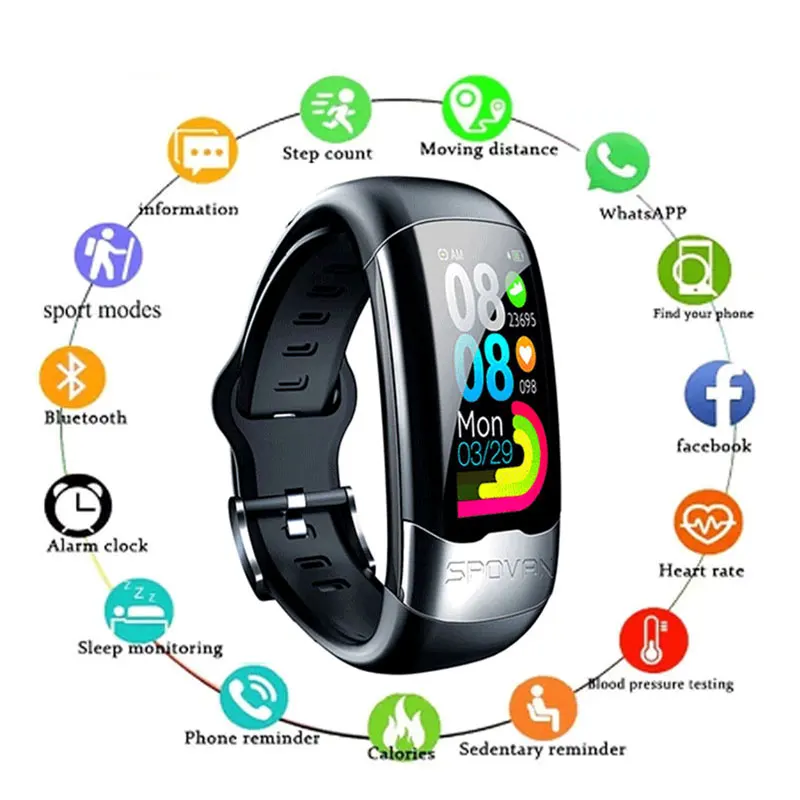 Smart Bracelet HRV Heart Rate Blood Pressure Monitor Smart Band Men IP67 Waterproof Running Swimming Sport Wristbands
Smart Bracelet HRV Heart Rate Blood Pressure Monitor Smart Band Men IP67 Waterproof Running Swimming Sport Wristbands