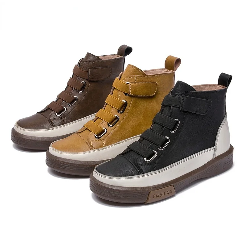 Women winter Shoes Flat Genuine Leather 2022 Antique Color Matching Front Tie Ladies Boots Trend Girl Student Shoes shoes woman
Women winter Shoes Flat Genuine Leather 2022 Antique Color Matching Front Tie Ladies Boots Trend Girl Student Shoes shoes woman