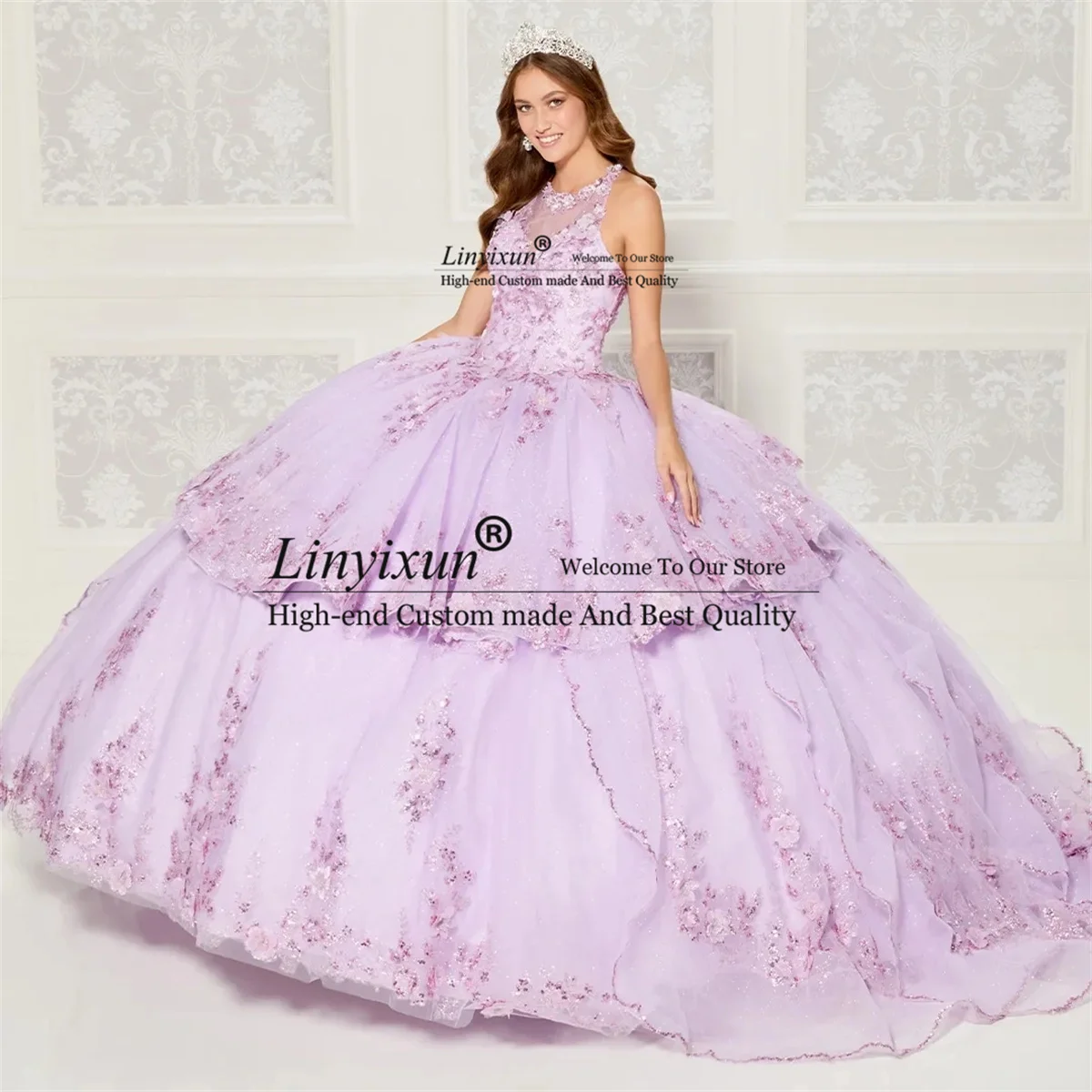 Ball Gowns Floral Embroidered Quinceanera Dresses Beaded Scoop Neck Vestidos De 15 Años Lace Up Birthday Girls Sweet 16 Dress
Ball Gowns Floral Embroidered Quinceanera Dresses Beaded Scoop Neck Vestidos De 15 Años Lace Up Birthday Girls Sweet 16 Dress