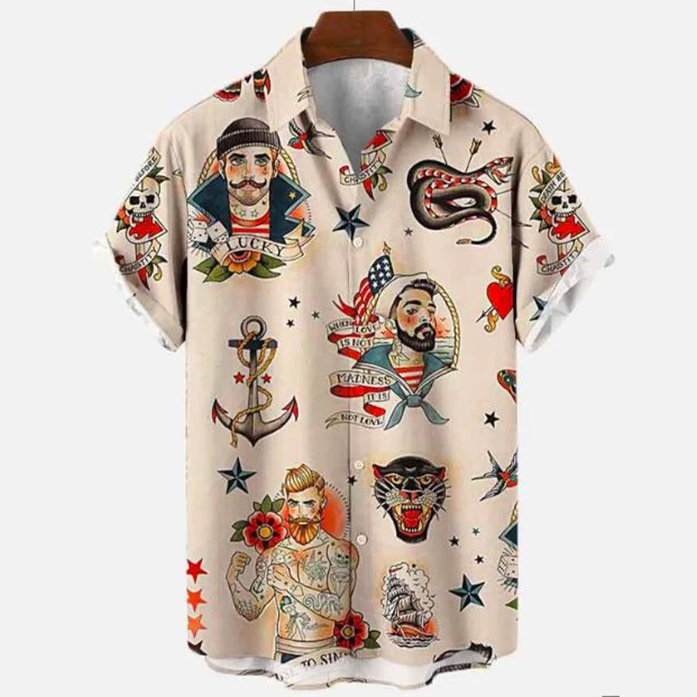 Shirt Male Hawaiian Shirt for Men Social Blouses Clothes Summer Harajuku Fashion Print Top 2022 V-Neck Unisex Oversized T-Shirts
Shirt Male Hawaiian Shirt for Men Social Blouses Clothes Summer Harajuku Fashion Print Top 2022 V-Neck Unisex Oversized T-Shirts
