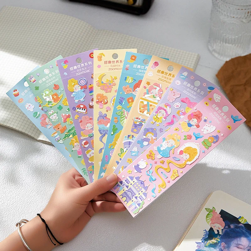 1 Sheet Ins Bear Laser Ribbon Fantasy Series Decorative PVC Laser Stickers Scrapbooking Stick DIY Stationery Korea Hot Sticker
1 Sheet Ins Bear Laser Ribbon Fantasy Series Decorative PVC Laser Stickers Scrapbooking Stick DIY Stationery Korea Hot Sticker