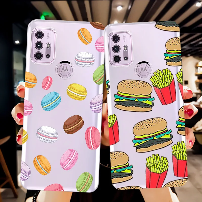 

Cute Food Phone Case for Motorola Moto G9 E7 G8 Plus Power Play EU G30 G60S G 5G Soft TPU Cover Moto E20 E40 E6s 2020 Funda Capa