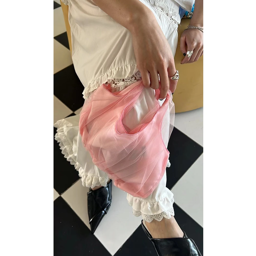 Elegant Lace Women Handbags Grenadine Tote Mesh Hobos Designer Bags for Women Casual Mini Shopper Purses Ladies Pleated Clutch
Elegant Lace Women Handbags Grenadine Tote Mesh Hobos Designer Bags for Women Casual Mini Shopper Purses Ladies Pleated Clutch
