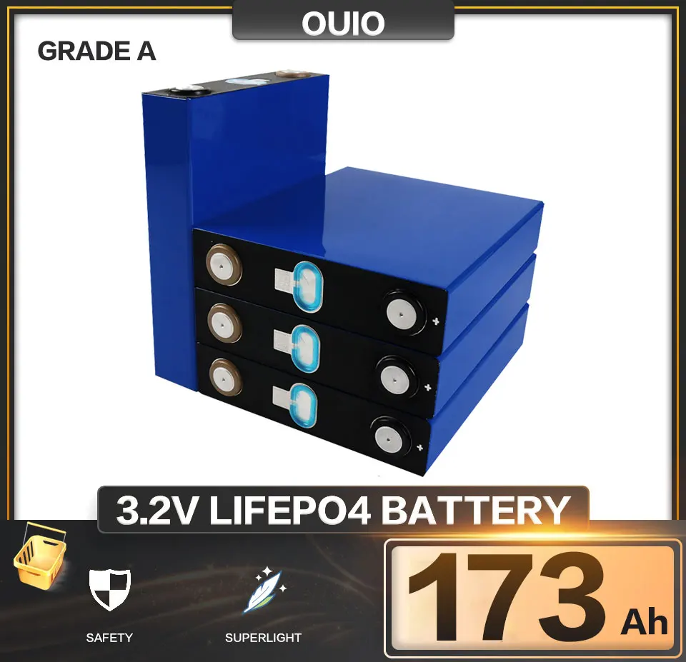 4~32PCS 3.2V 173Ah Battery Lifepo4 Battery High Capacity Rechargeable Battery for EV RV Outdoor Camping Golf Cart EU US Tax Free
4~32PCS 3.2V 173Ah Battery Lifepo4 Battery High Capacity Rechargeable Battery for EV RV Outdoor Camping Golf Cart EU US Tax Free