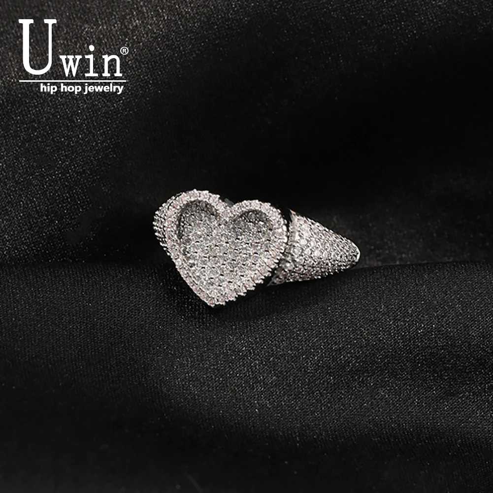 UWIN Sunken Heart Ring Micro Paved Out Bling Cubic Zirconia Ring Exquisite Gift For Men Women Punk HipHop Jewelry
UWIN Sunken Heart Ring Micro Paved Out Bling Cubic Zirconia Ring Exquisite Gift For Men Women Punk HipHop Jewelry