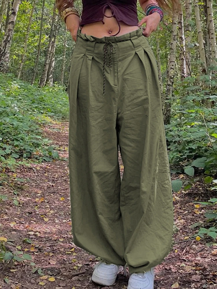 Waatfaak Low Waist Parachute Pants Baggy Women Y2K Pockets Oversized Green Grunge Vintage Harajuku Cargo Trousers Summer Street
Waatfaak Low Waist Parachute Pants Baggy Women Y2K Pockets Oversized Green Grunge Vintage Harajuku Cargo Trousers Summer Street