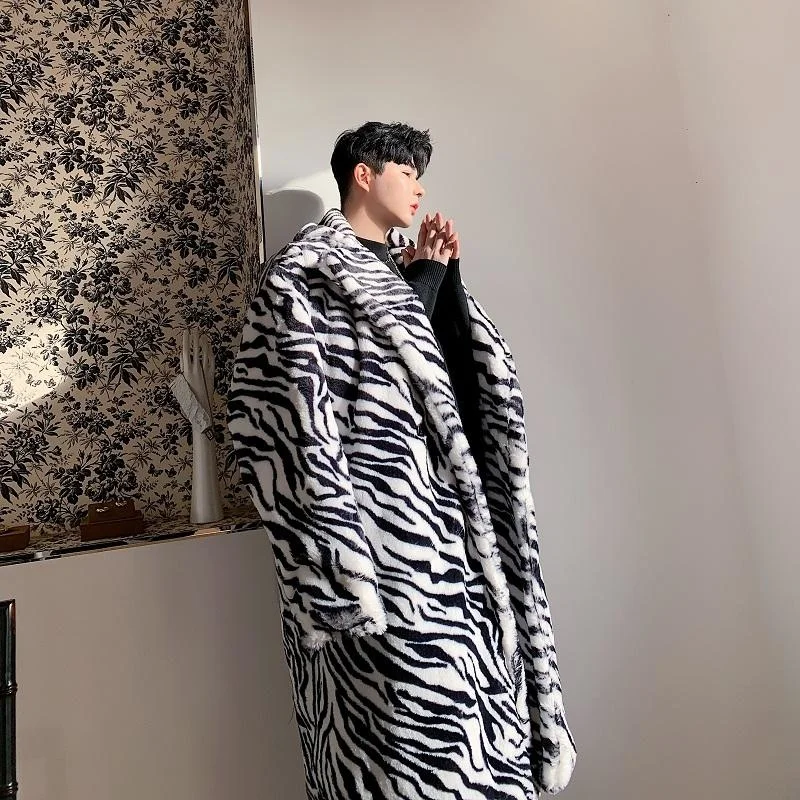 Men's Fur & Faux Male Women Streetwear Vintage Fashion Hip Hop Thick Jacket Outerwear Men Zebra Pattern Long Coat
Men's Fur & Faux Male Women Streetwear Vintage Fashion Hip Hop Thick Jacket Outerwear Men Zebra Pattern Long Coat