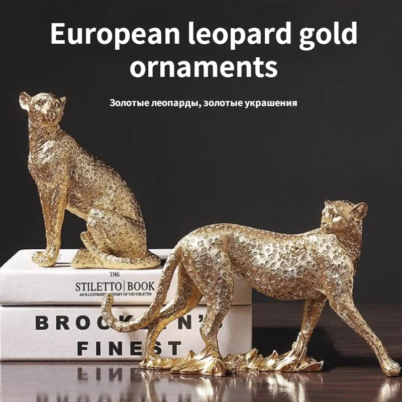 Resin Golden Leopard Statue Living Room Study Retro Decoration Tabletop Animal Sculpture Home Decoration Accessories
Resin Golden Leopard Statue Living Room Study Retro Decoration Tabletop Animal Sculpture Home Decoration Accessories