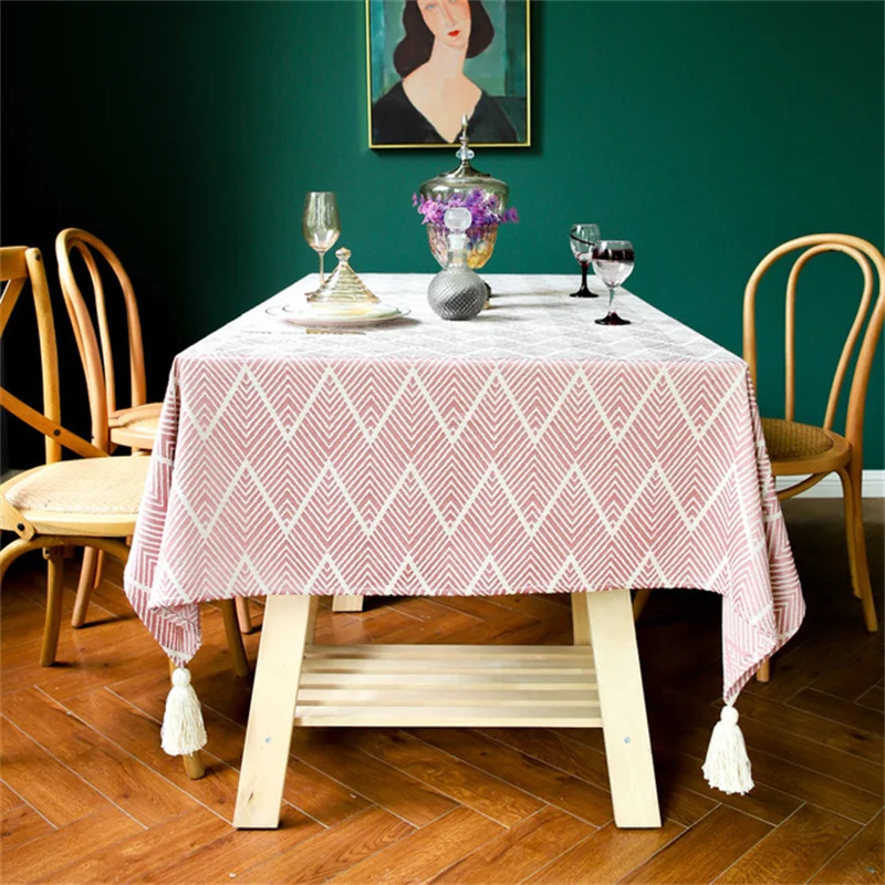 Yaapeet Nordic Cotton Linen Tablecloths Corrugated Geometric Rectangular Table Cloth Home Table Decoration with Pendant
Yaapeet Nordic Cotton Linen Tablecloths Corrugated Geometric Rectangular Table Cloth Home Table Decoration with Pendant