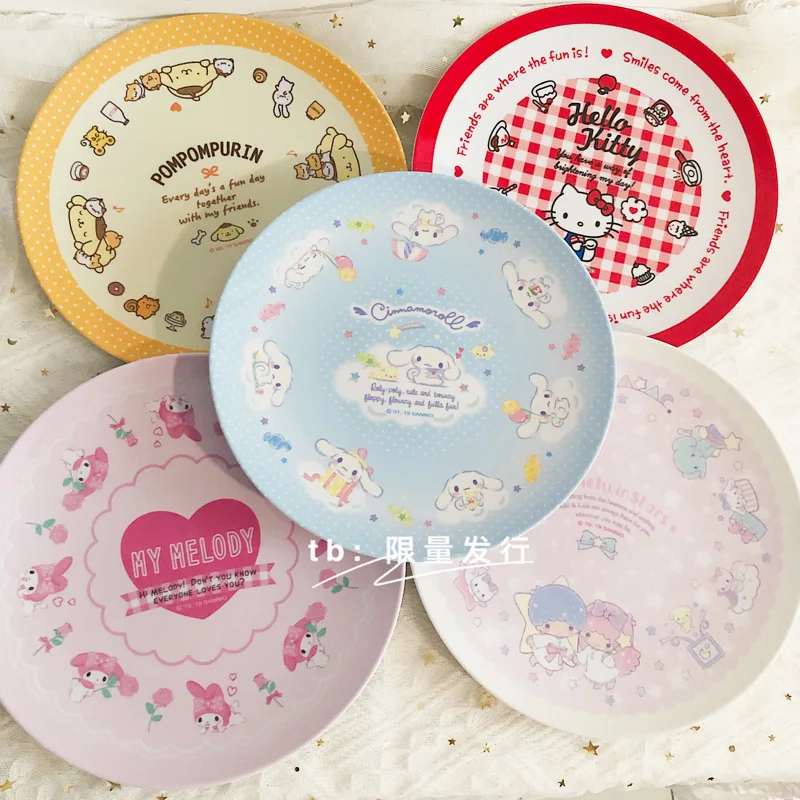 Новинка Kawaii 19 см Sanrio Cinnamoroll Kuromi Mymelody Kittys круглая чаша для риса посуда Снэк фрукты тарелка мультяшная посуда для девочки
Новинка Kawaii 19 см Sanrio Cinnamoroll Kuromi Mymelody Kittys круглая чаша для риса посуда Снэк фрукты тарелка мультяшная посуда для девочки