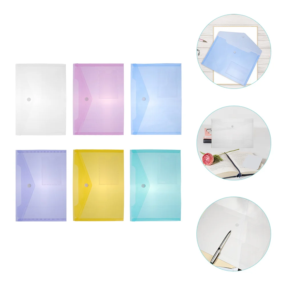 6 Pcs File Holder Bag Test Paper Document Business Envelopes Pocket Plastic Organizer Pp Travel Folders
6 Pcs File Holder Bag Test Paper Document Business Envelopes Pocket Plastic Organizer Pp Travel Folders