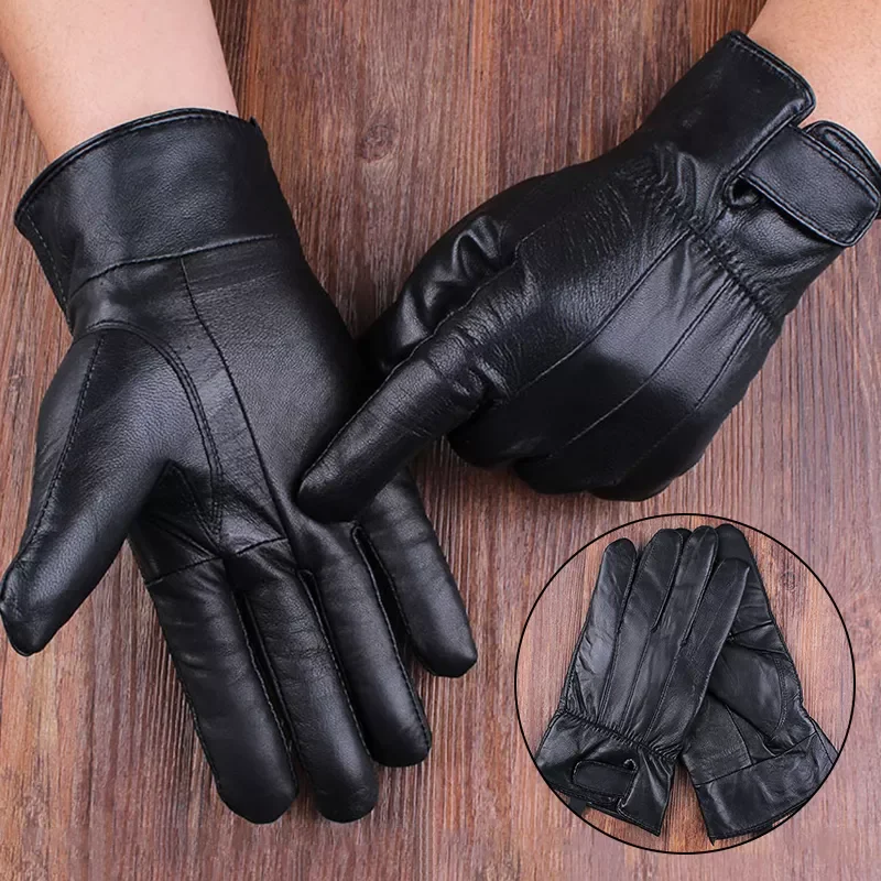 New Fashion Winter Gloves Men Genuine Leather Gloves Touch Screen Black Real Sheepskin Wool Lining Warm Driving Gloves Practical
New Fashion Winter Gloves Men Genuine Leather Gloves Touch Screen Black Real Sheepskin Wool Lining Warm Driving Gloves Practical