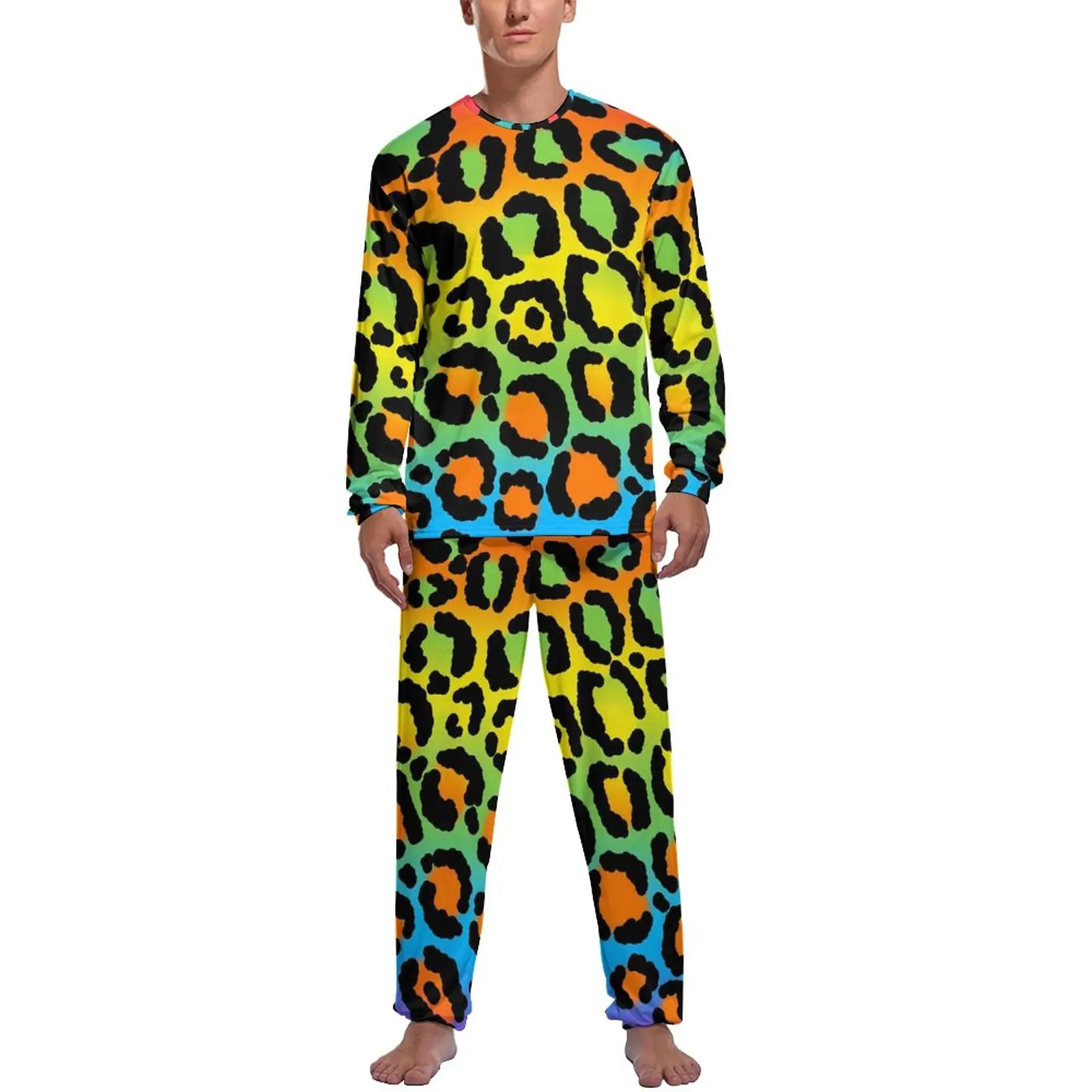1997 Neon Rainbow Pajamas Winter Two Piece Leopard Print Warm Pajamas Set Mens Long Sleeves Night Custom Nightwear
1997 Neon Rainbow Pajamas Winter Two Piece Leopard Print Warm Pajamas Set Mens Long Sleeves Night Custom Nightwear