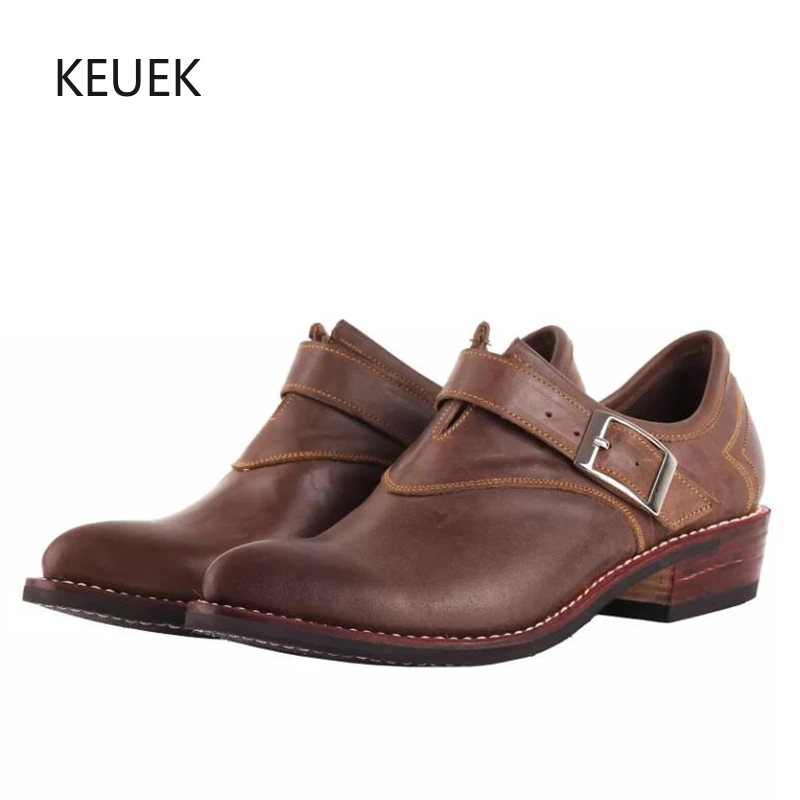 New Design Genuine Leather Vintage Western Cowboy Shoes Men Casual Fashion Loafers Dress Work Leather Shoes Male Oxfords 5C
New Design Genuine Leather Vintage Western Cowboy Shoes Men Casual Fashion Loafers Dress Work Leather Shoes Male Oxfords 5C