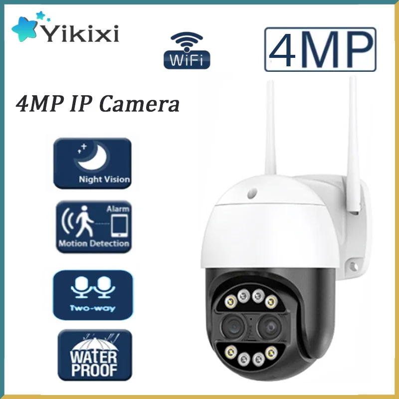 4MP Wifi PTZ Wireless Surveillance IP Camera 360 Degree Panoramic Rotating Outdoor Kamera Night Vision Waterproof Two-way Voice
4MP Wifi PTZ Wireless Surveillance IP Camera 360 Degree Panoramic Rotating Outdoor Kamera Night Vision Waterproof Two-way Voice