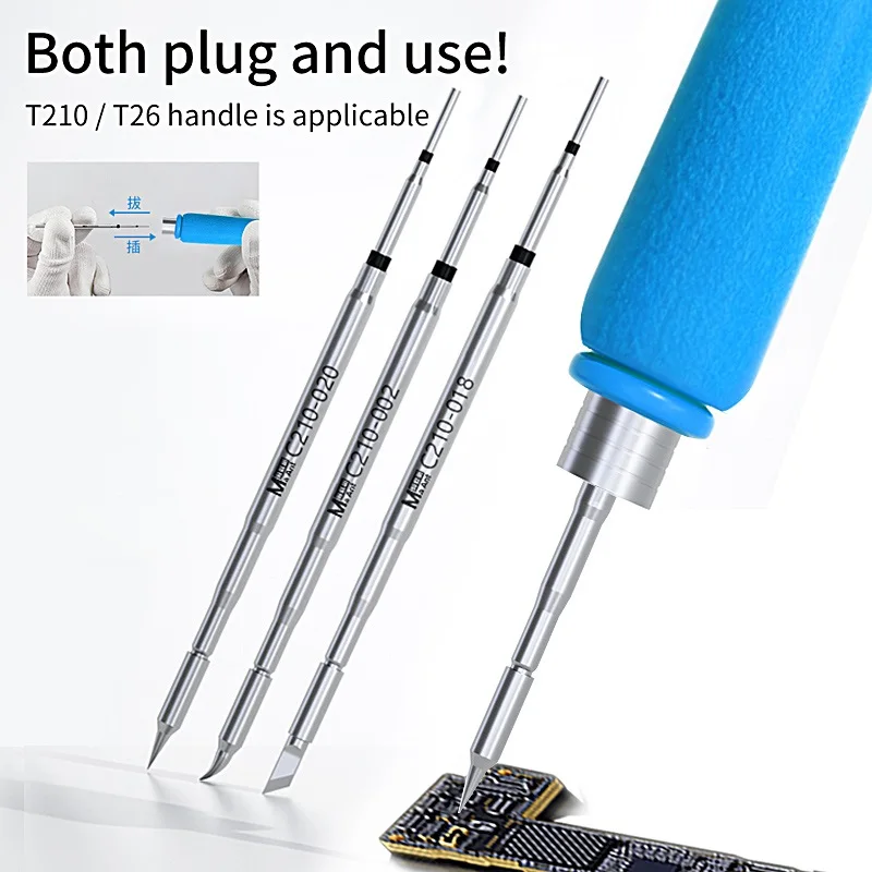 Maant C210 Series Soldering Iron 002 020 018 Head Tips T210/T26 Applicable For JBC Lead Free Station Welding Tip K I IS Set
Maant C210 Series Soldering Iron 002 020 018 Head Tips T210/T26 Applicable For JBC Lead Free Station Welding Tip K I IS Set