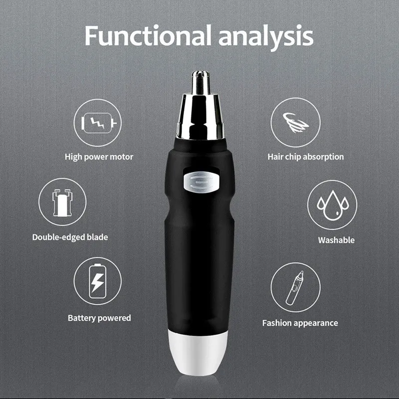 Electric Nose Hair Trimmer Washable Ear Hair Beard Razor for Men Portable Eyebrow Shaver Body Hair Remover
Electric Nose Hair Trimmer Washable Ear Hair Beard Razor for Men Portable Eyebrow Shaver Body Hair Remover