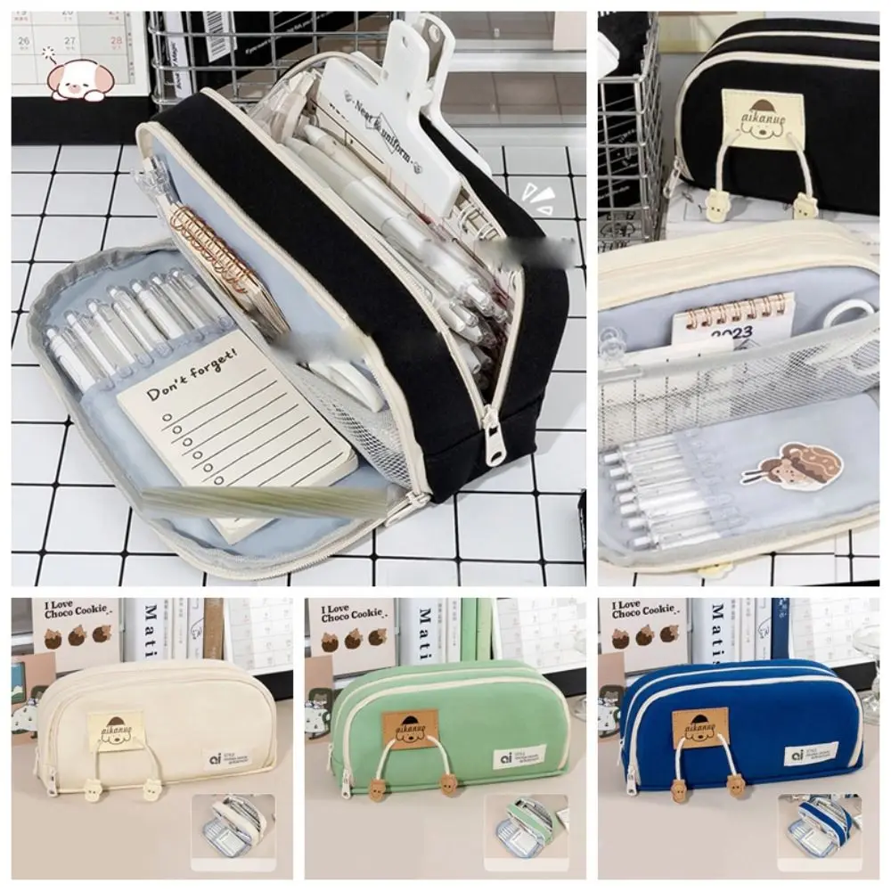 Large Capacity Canvas Stationery Bag Desktop Storage Aesthetic Puppy Pencil Pouch Korean Style Multi Layer Pencil Bag Office
Large Capacity Canvas Stationery Bag Desktop Storage Aesthetic Puppy Pencil Pouch Korean Style Multi Layer Pencil Bag Office