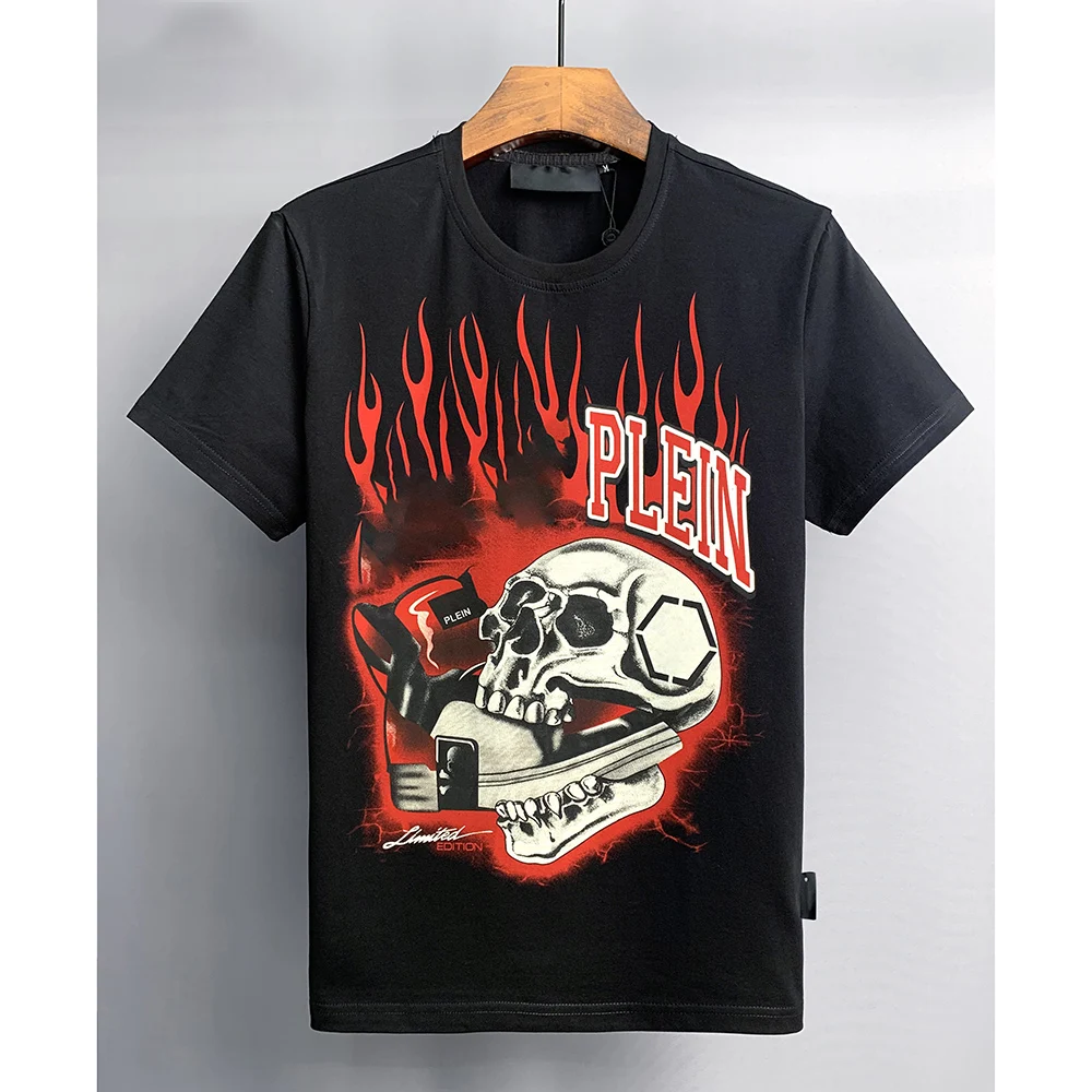 2022 new short sleeved men's pure cotton letter skull letter flame printed top T-shirt fashion trend spring and summer designer
2022 new short sleeved men's pure cotton letter skull letter flame printed top T-shirt fashion trend spring and summer designer