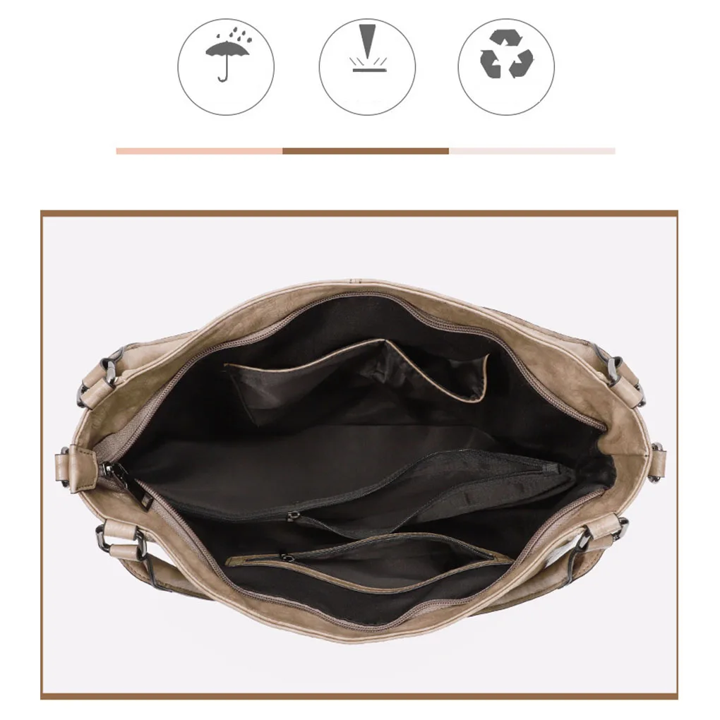 Tote Bag Leather Large Capacity Smooth Women handbags Simple Durable Waterproof Storage Bags Shopping Street Khaki
Tote Bag Leather Large Capacity Smooth Women handbags Simple Durable Waterproof Storage Bags Shopping Street Khaki