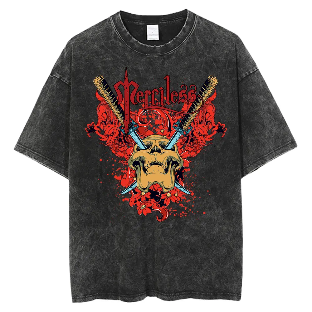 Creative Skull T Shirt Men Hip Hop Vintage Washed Oversized Anime T Shirts for Women Streetwear Tees 100% Cotton T-shirt
Creative Skull T Shirt Men Hip Hop Vintage Washed Oversized Anime T Shirts for Women Streetwear Tees 100% Cotton T-shirt