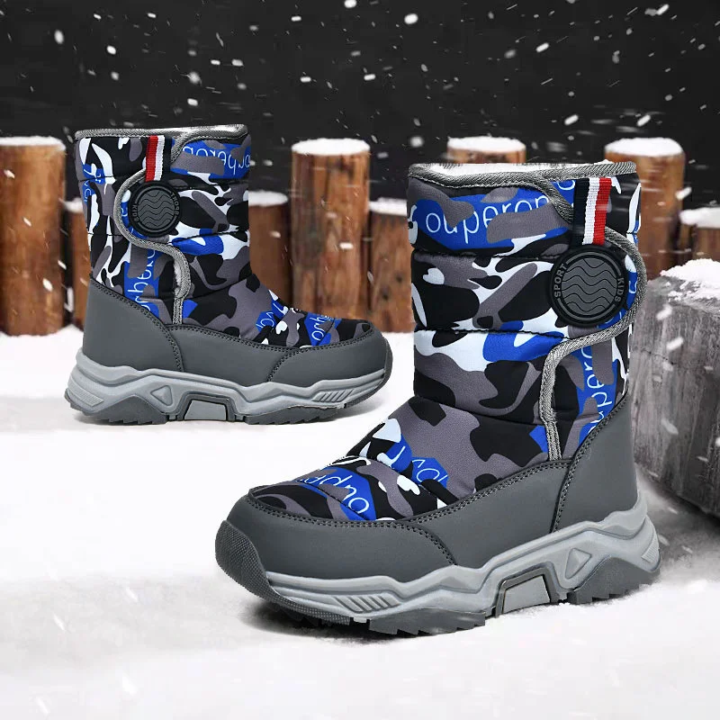 Children's snow boots 2022 girls boys winter boots thickened camouflage plush kids winter shoes warm non-slip waterproof boots
Children's snow boots 2022 girls boys winter boots thickened camouflage plush kids winter shoes warm non-slip waterproof boots