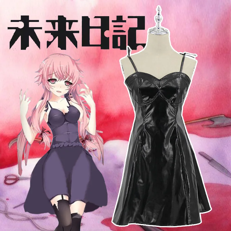 Костюм для косплея аниме Mirai Nikki Gasai Yuno, сексуальное черное платье из искусственной кожи, прямой длинный парик на Хэллоуин, женские костюмы
Костюм для косплея аниме Mirai Nikki Gasai Yuno, сексуальное черное платье из искусственной кожи, прямой длинный парик на Хэллоуин, женские костюмы