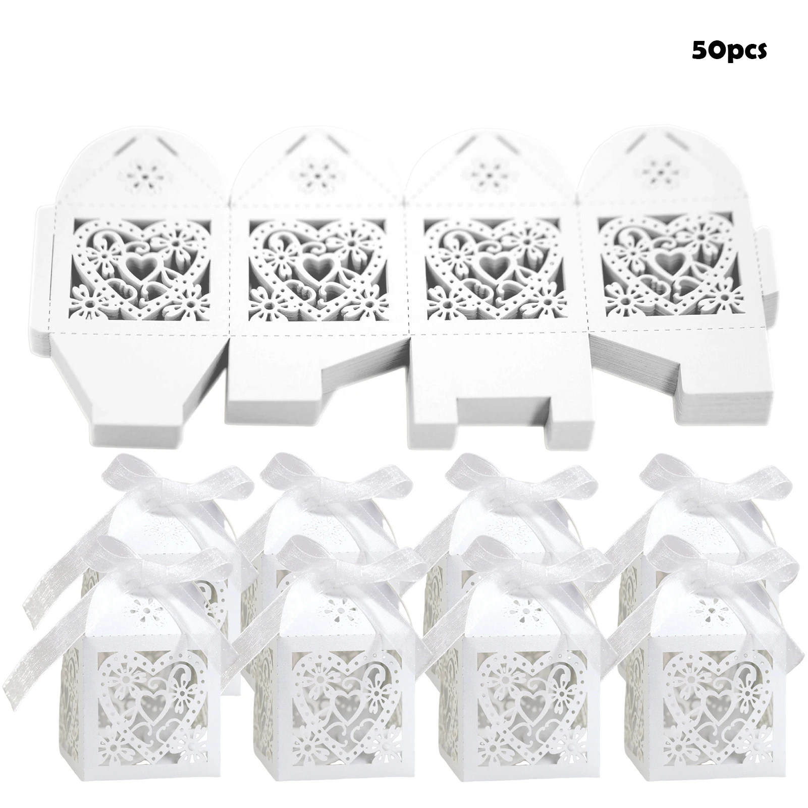 50 Pcs Wedding Favour Boxes Pearly Paper White Gift Boxes Carved Party Sweet Favour Boxes for Wedding Party Decoration
50 Pcs Wedding Favour Boxes Pearly Paper White Gift Boxes Carved Party Sweet Favour Boxes for Wedding Party Decoration