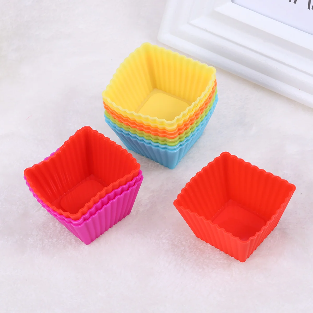 Cups Baking Silicone Muffin Cupcake Liners Square Reusable Molds Rubber Cup Pans Kitchen Wrapper Stick Non Mold Cake Nonstick
Cups Baking Silicone Muffin Cupcake Liners Square Reusable Molds Rubber Cup Pans Kitchen Wrapper Stick Non Mold Cake Nonstick