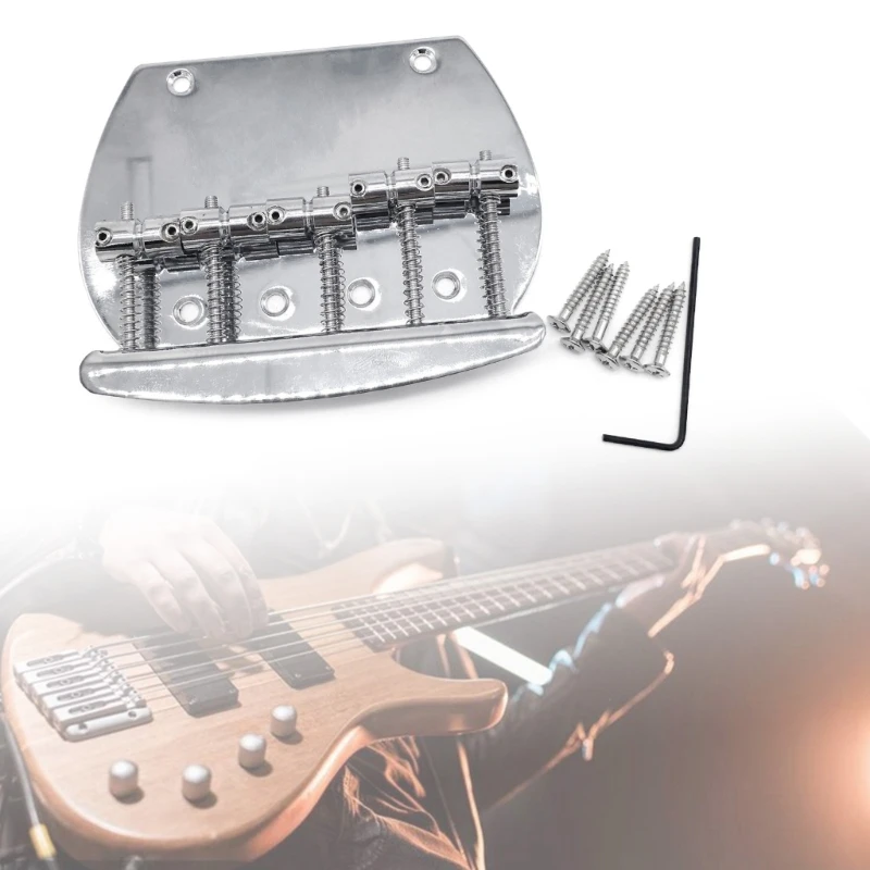 5 String Bass Bridge Top Load Bridge Hard Tail Fixed Steel Bridge for Electric Bass Guitar Bass High Mass
5 String Bass Bridge Top Load Bridge Hard Tail Fixed Steel Bridge for Electric Bass Guitar Bass High Mass