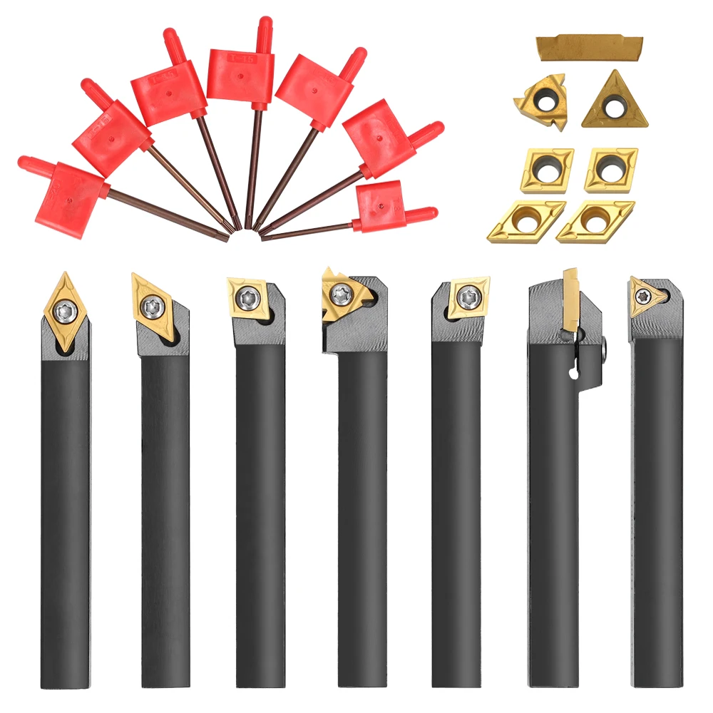 21Pcs Multifunctional Solid Carbide Inserts Holder Boring Bar With Wrenches For Lathe Turning Tools Lathe Cutter Lathe Tool
21Pcs Multifunctional Solid Carbide Inserts Holder Boring Bar With Wrenches For Lathe Turning Tools Lathe Cutter Lathe Tool