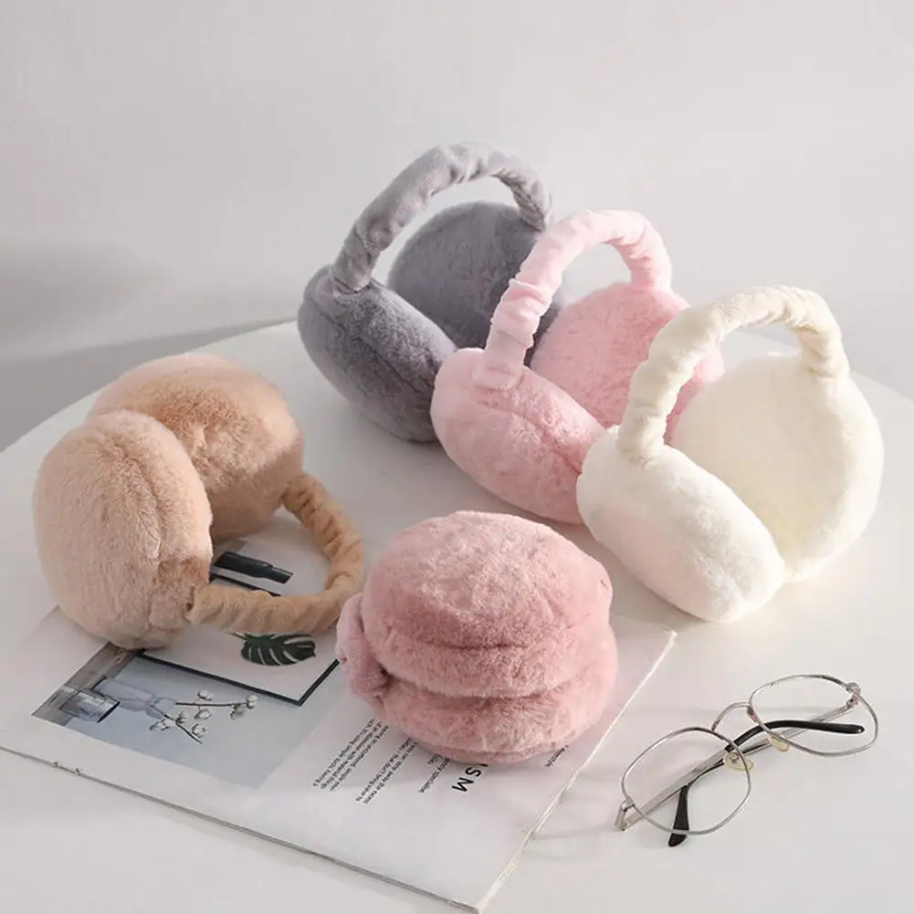 Women Winter Warm Cute Faux Furry Earmuffs Headband Outdoor Windproof Color Foldable Fluffy Ear Covers Warmers
Women Winter Warm Cute Faux Furry Earmuffs Headband Outdoor Windproof Color Foldable Fluffy Ear Covers Warmers