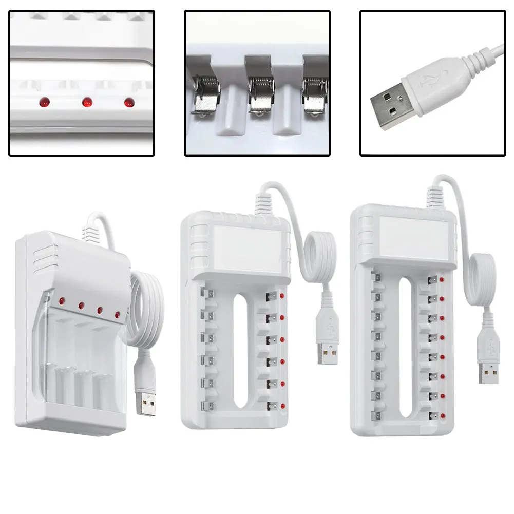 4/6/ 8 Slots Battery Charger Adapter USB Plug Charging For AA/AAA Rechargeable Battery Charger Adapter USB Plug Power Accessorie
4/6/ 8 Slots Battery Charger Adapter USB Plug Charging For AA/AAA Rechargeable Battery Charger Adapter USB Plug Power Accessorie